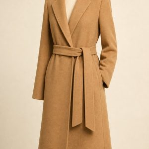 Camel Wool-Blend Coat