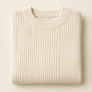 Cream Ribbed Knit Jumper