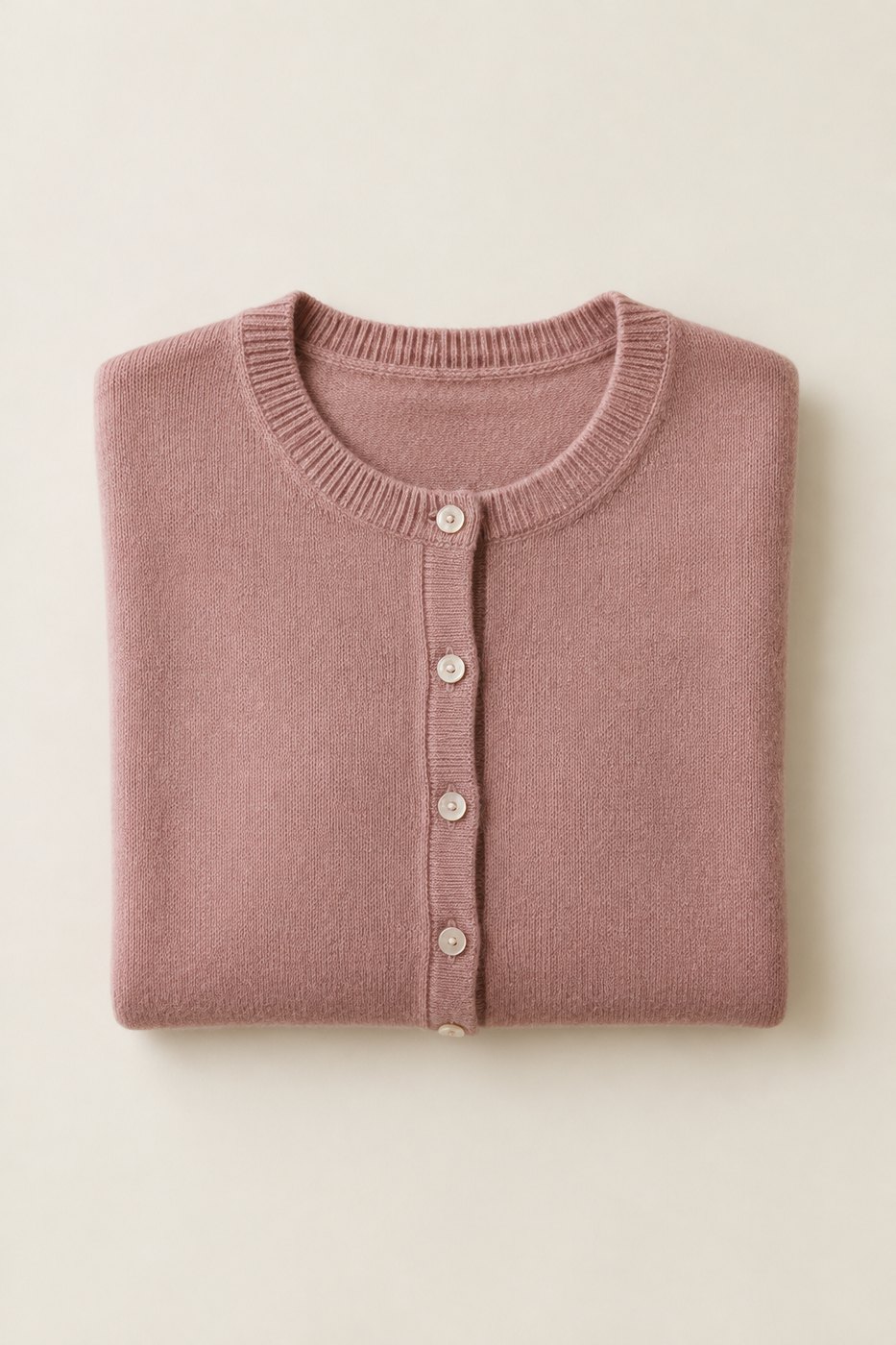 Dusty Rose Cropped Cardigan