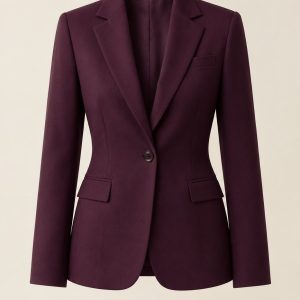 Plum Single-Breasted Blazer