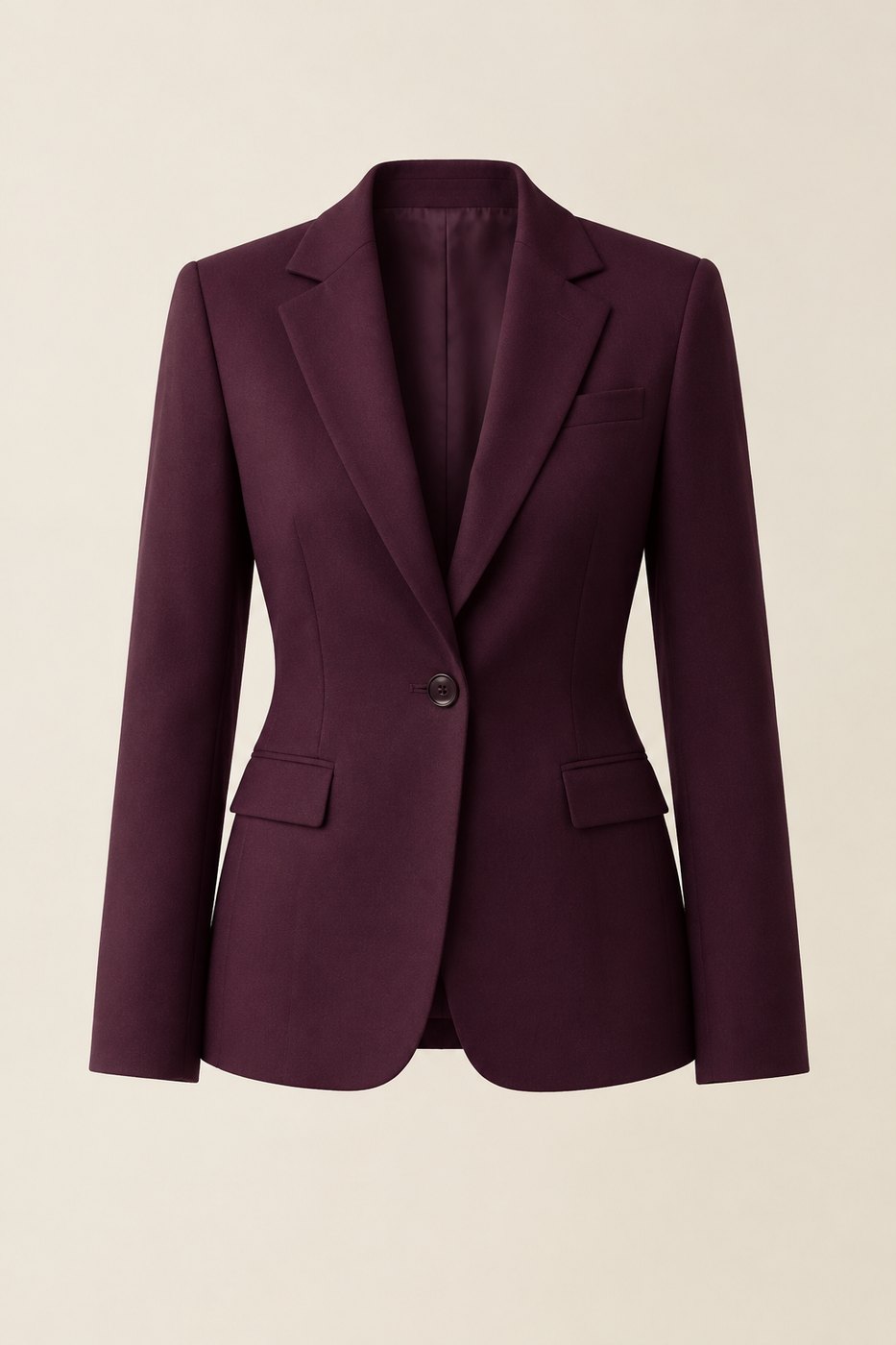 Plum Single-Breasted Blazer