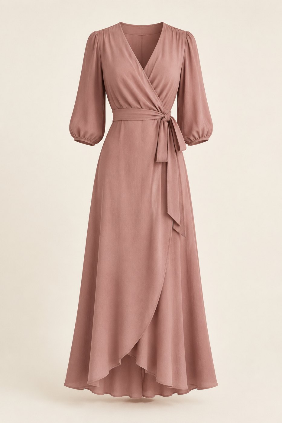 Rose Viscose Wrap Dress
